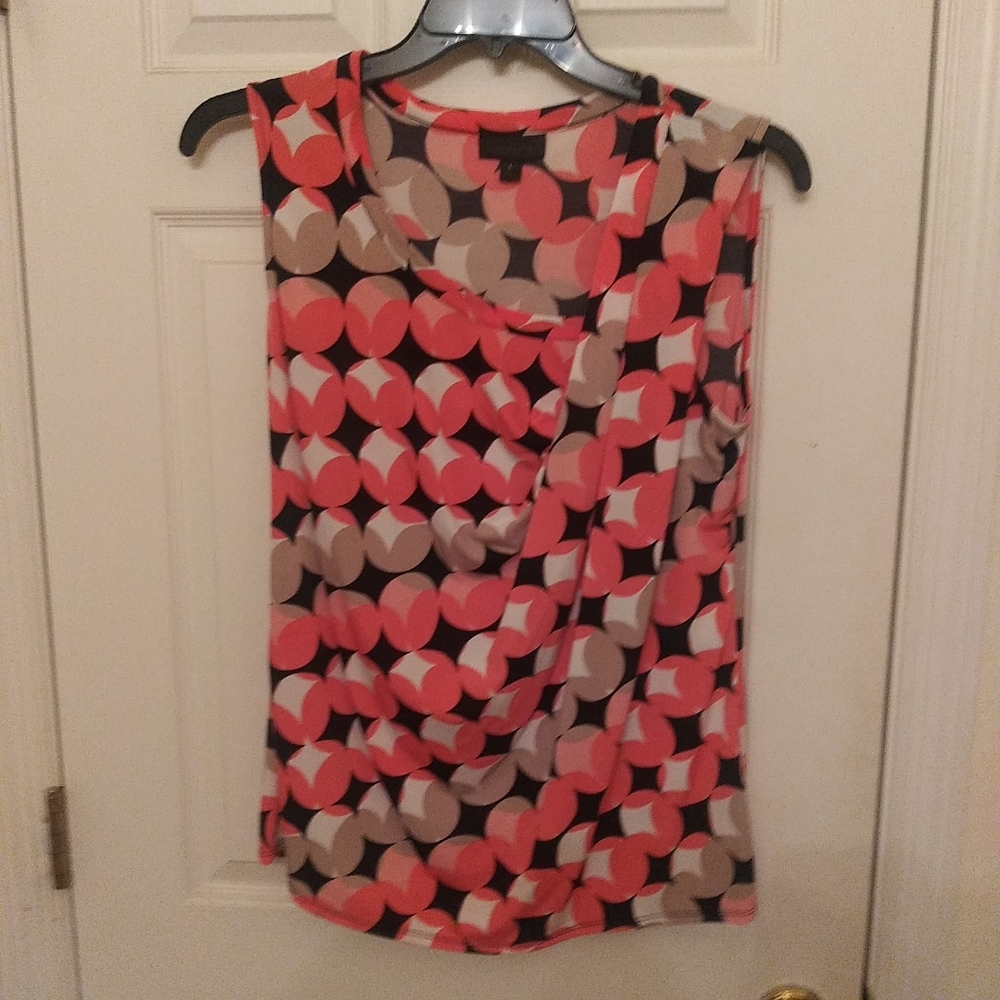 Worthington Geometric Coral Top
